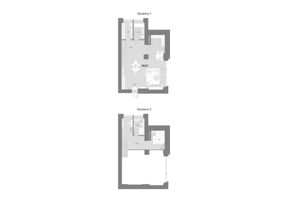 Продается 1-комнатная квартира, 88,7 м² - Фото 1