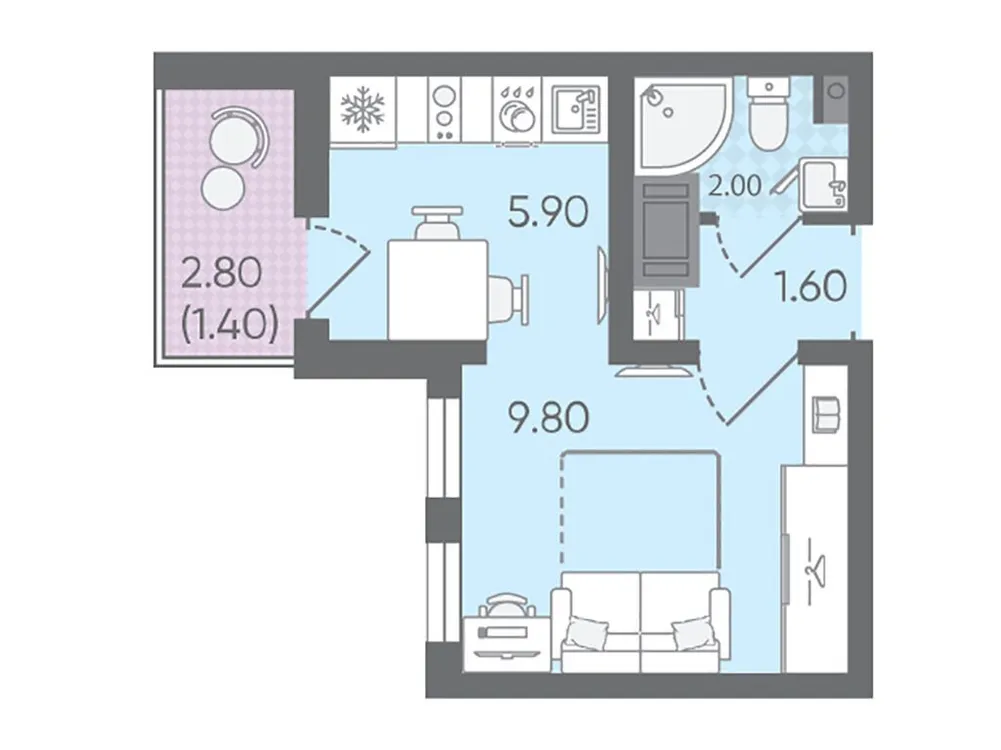Продается студия, 20,7 м² - Фото 1
