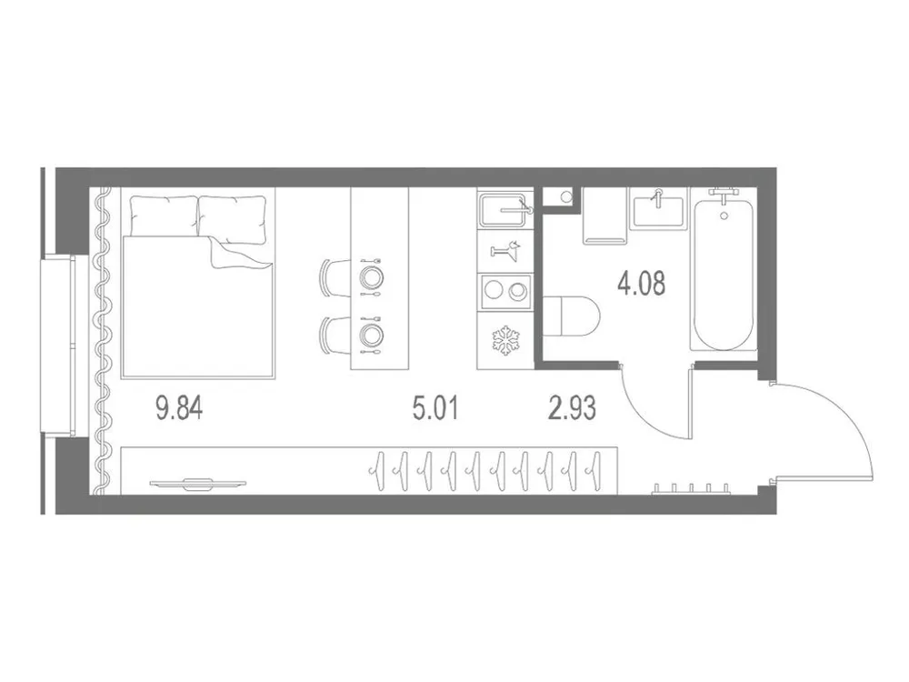 Продается студия, 21,9 м² - Фото 1