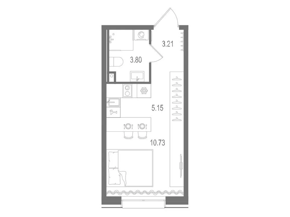 Продается студия, 22,9 м² - Фото 1