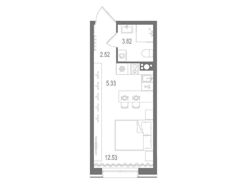 Продается студия, 24,2 м² - Фото 1