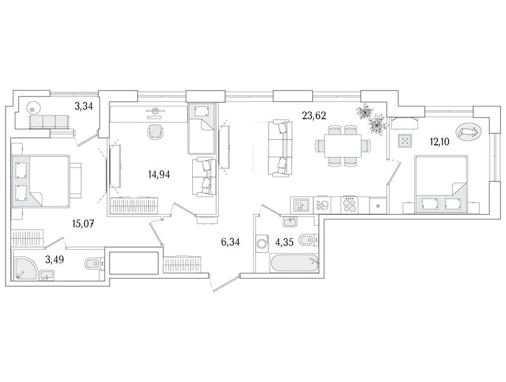 Продается 3-комнатная квартира, 81,6 м² - Фото 1
