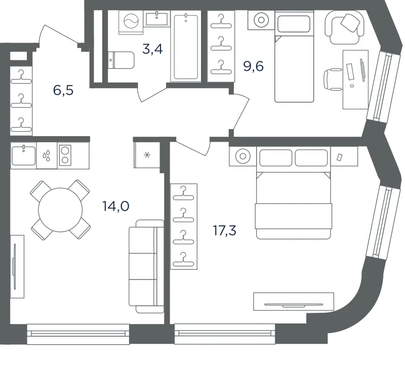 Продается 2-комнатная квартира, 50,8 м² - Фото 1