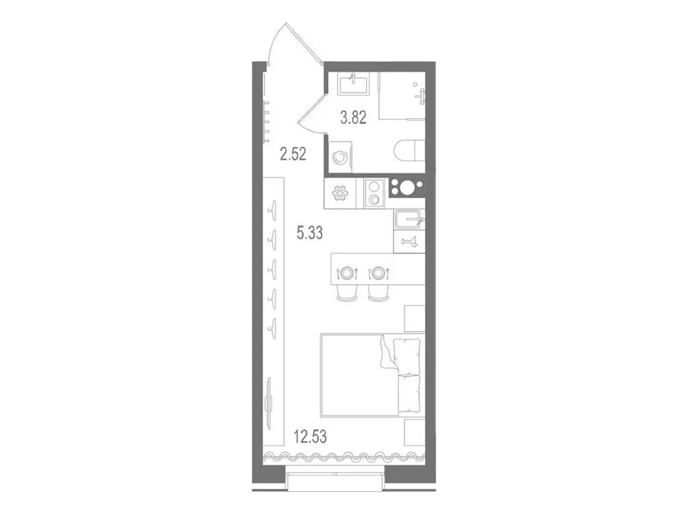 Продается студия, 24,2 м² - Фото 2