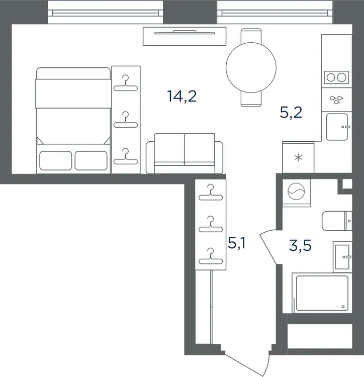 Продается 1-комнатная квартира, 28 м² - Фото 1