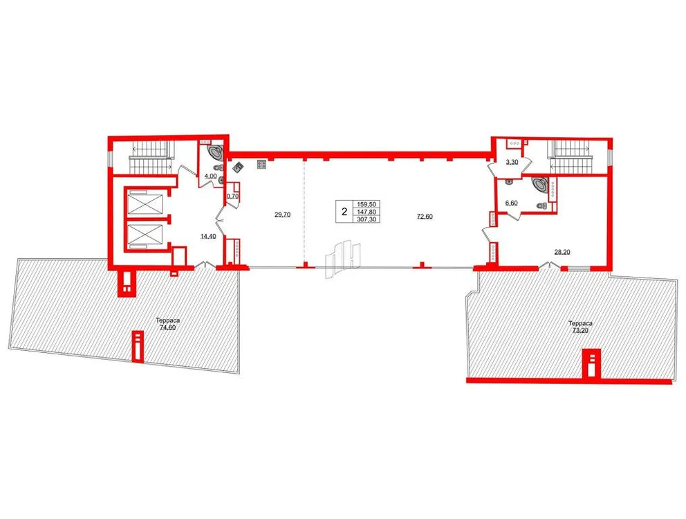 Продается 2-комнатная квартира, 307,3 м² - Фото 1
