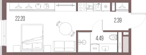 Продается студия, 29,1 м² - Фото 1
