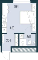 Продается студия, 21,3 м² - Фото 1
