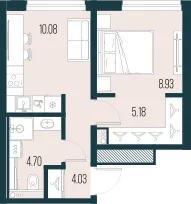 Продается 1-комнатная квартира, 32,9 м² - Фото 1