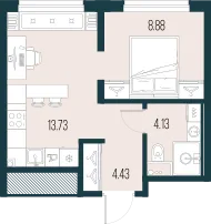Продается 1-комнатная квартира, 31,2 м² - Фото 1