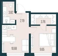 Продается 1-комнатная квартира, 30,1 м² - Фото 1