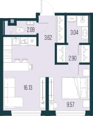 Продается 1-комнатная квартира, 37,4 м² - Фото 1