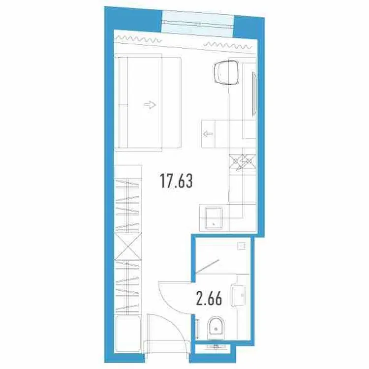Продается студия, 20,3 м² - Фото 1