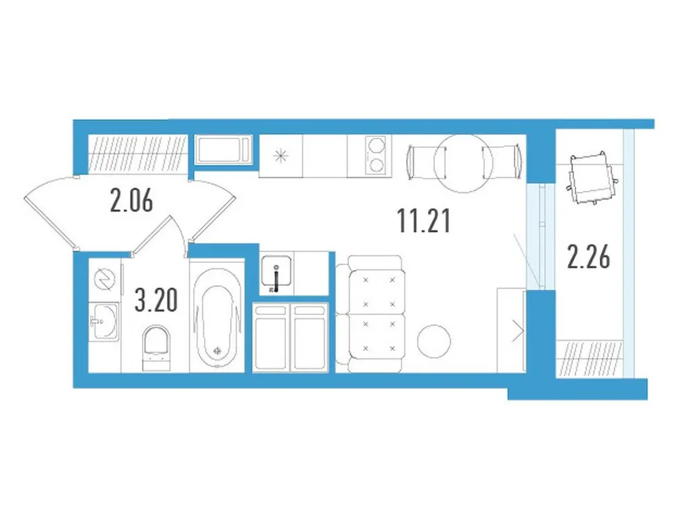 Продается студия, 17,2 м² - Фото 1