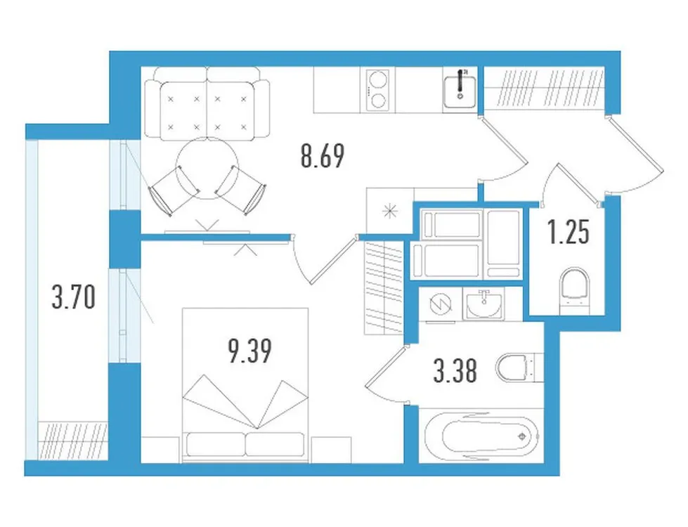 Продается 1-комнатная квартира, 26,4 м² - Фото 1