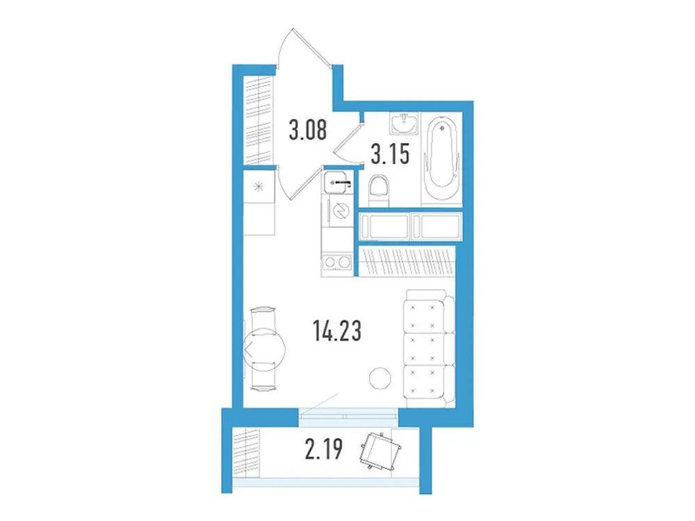 Продается студия, 21,1 м² - Фото 1