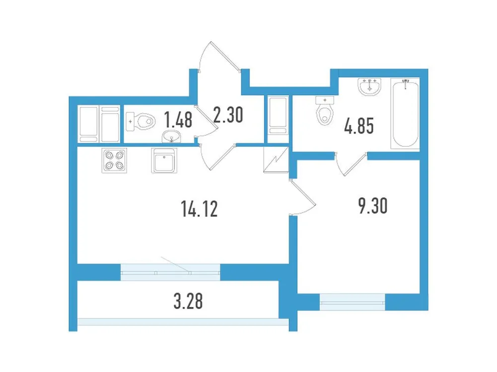 Продается 1-комнатная квартира, 33 м² - Фото 1