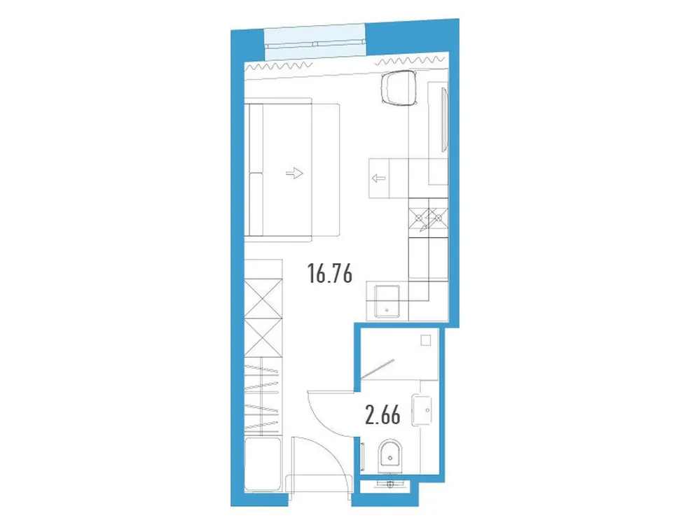 Продается студия, 19,4 м² - Фото 1