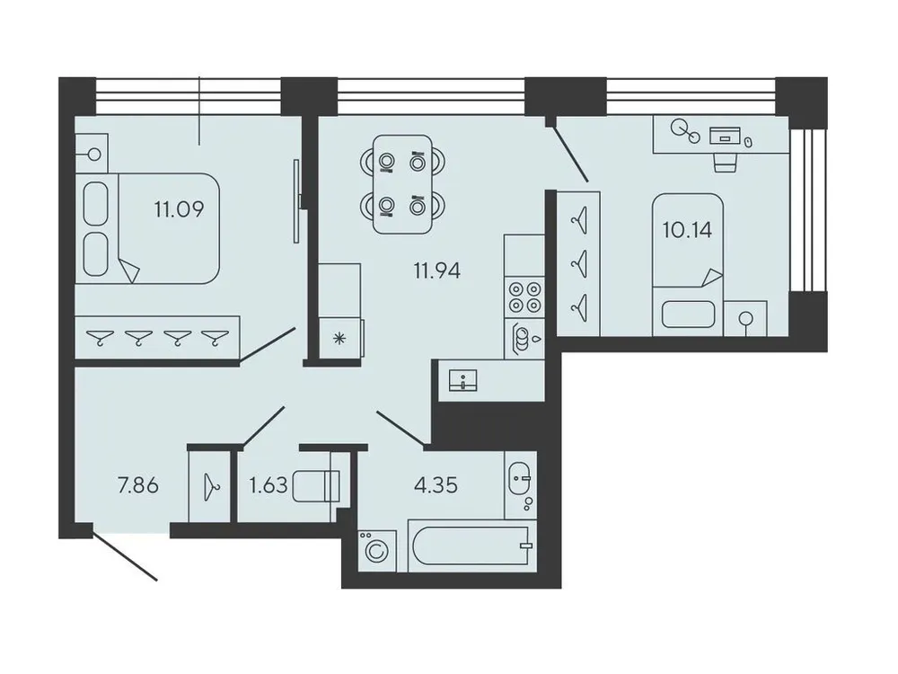 Продается 2-комнатная квартира, 47 м² - Фото 1