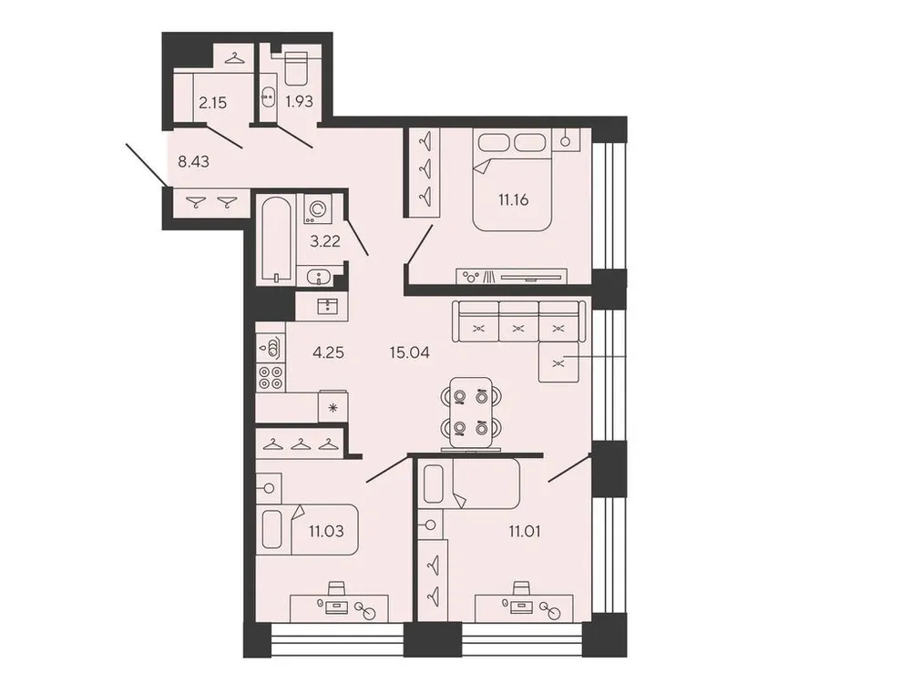Продается 3-комнатная квартира, 68,2 м² - Фото 1