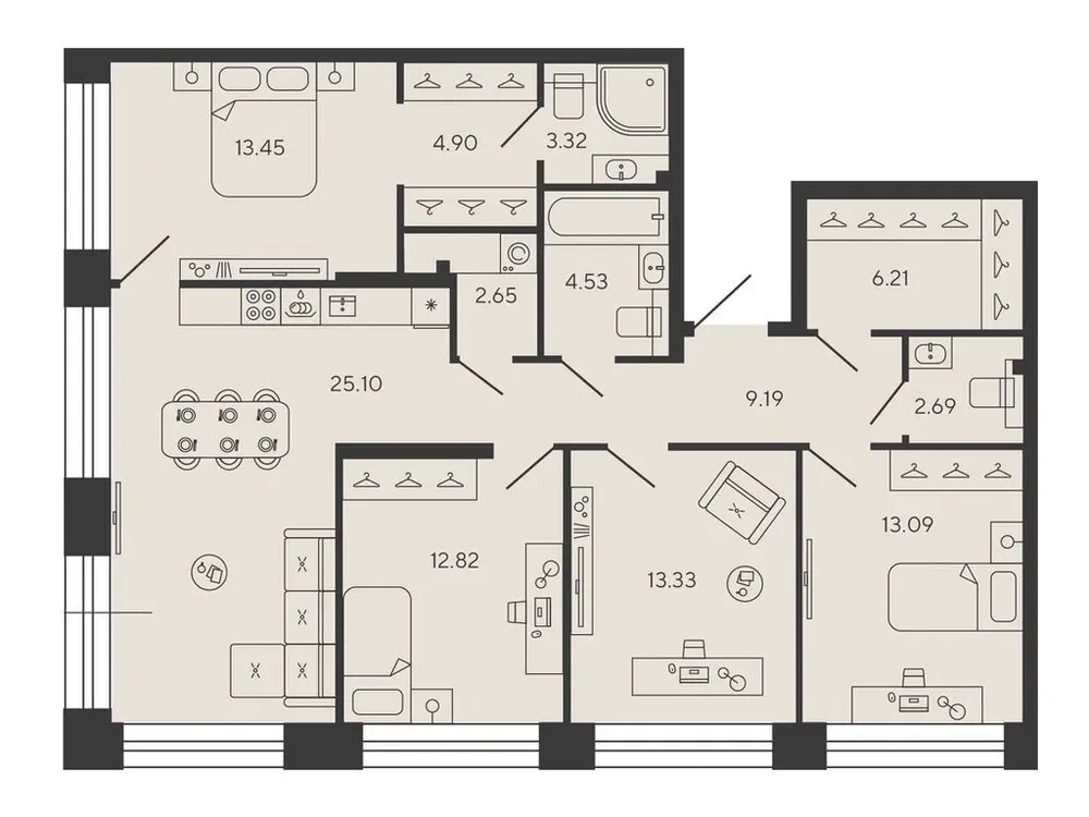 Продается 4-комнатная квартира, 110,8 м² - Фото 1