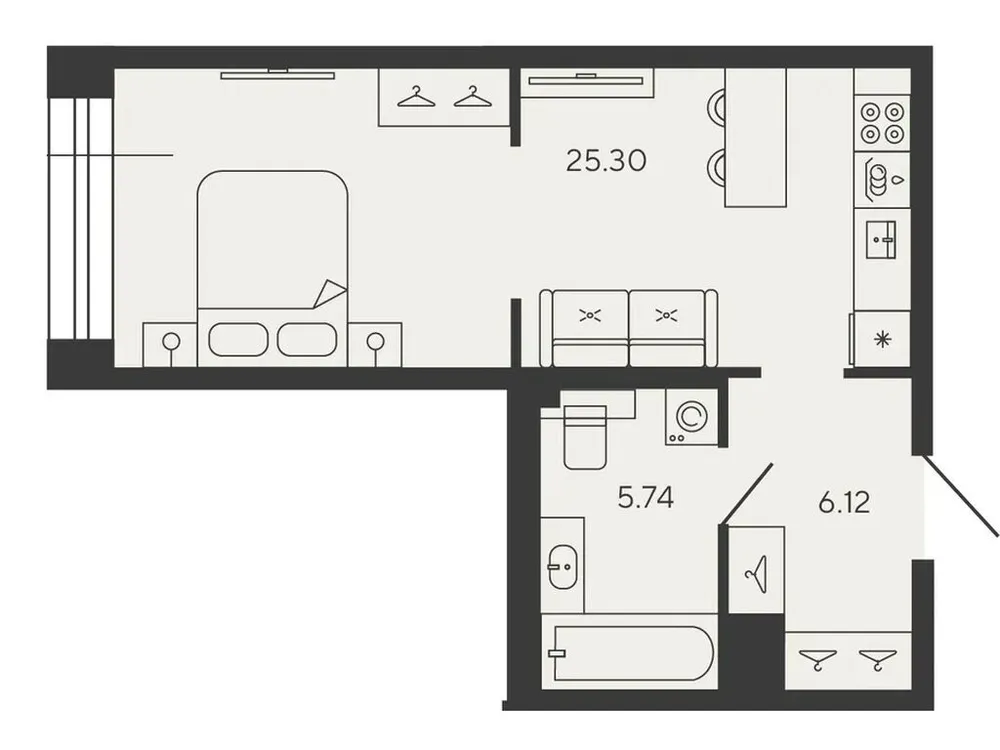 Продается 1-комнатная квартира, 37,2 м² - Фото 1