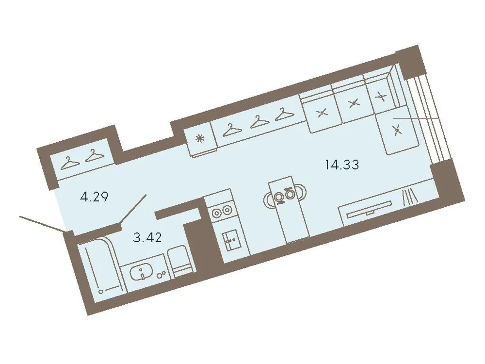Продается 1-комнатная квартира, 22 м² - Фото 1