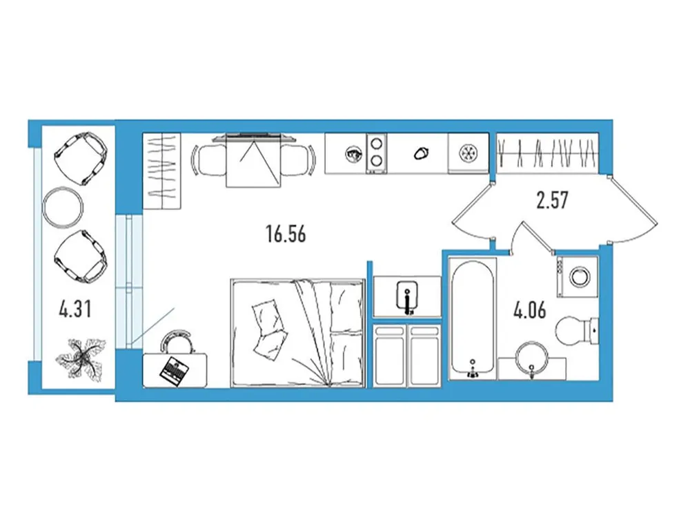 Продается студия, 24,5 м² - Фото 1