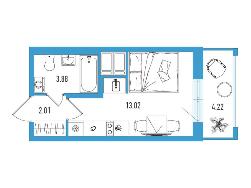 Продается студия, 20,2 м² - Фото 1