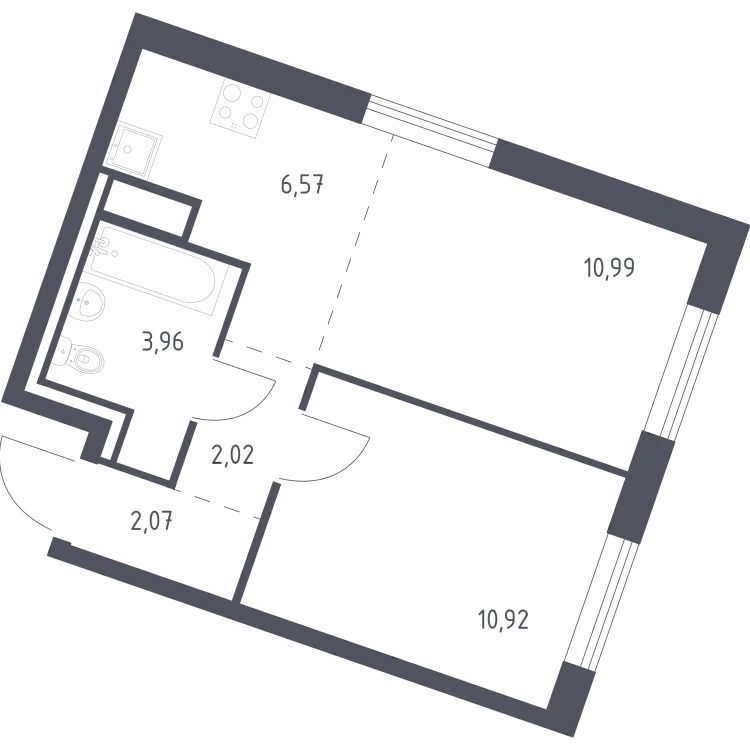 Продается 1-комнатная квартира, 36,5 м² - Фото 2