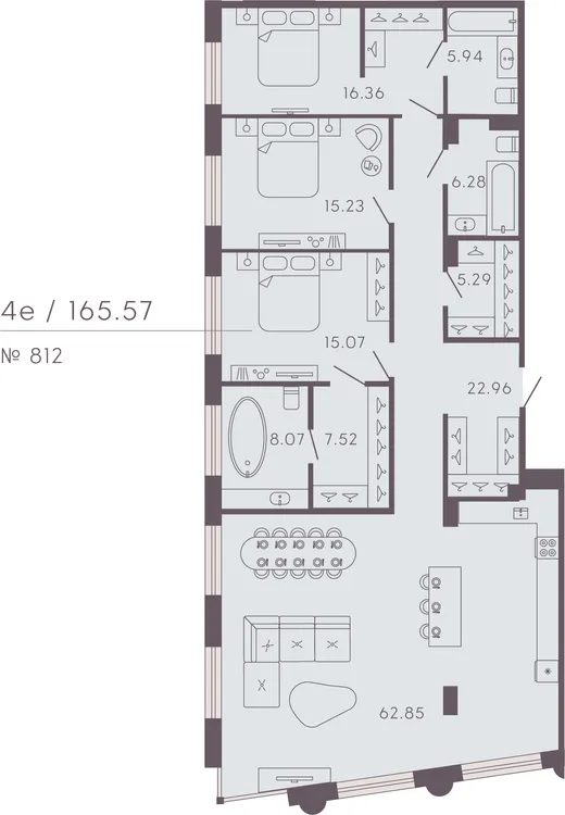 Продается 3-комнатная квартира, 165 м² - Фото 1