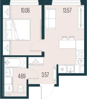 Продается 1-комнатная квартира, 31,9 м² - Фото 1