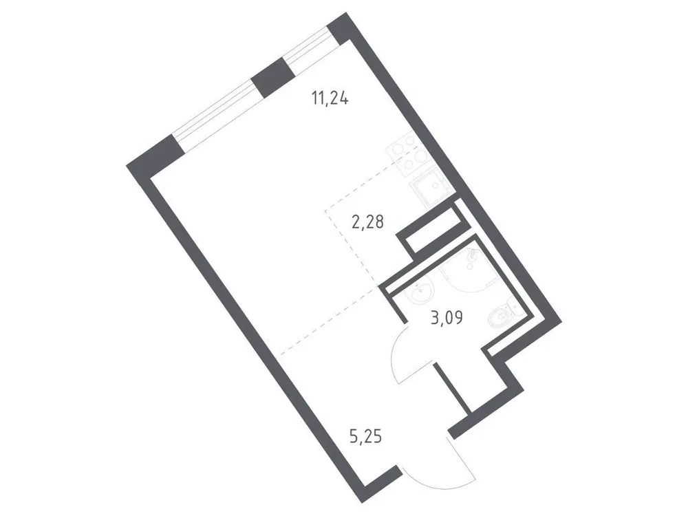 Продается студия, 21,9 м² - Фото 1