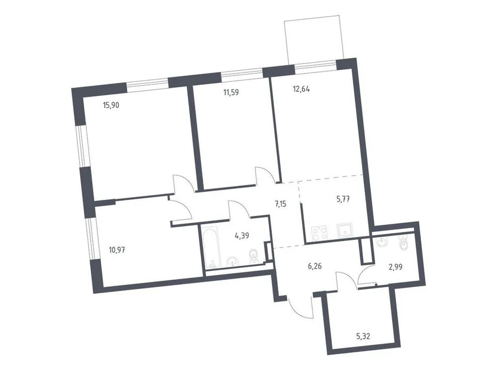 Продается 3-комнатная квартира, 83 м² - Фото 1