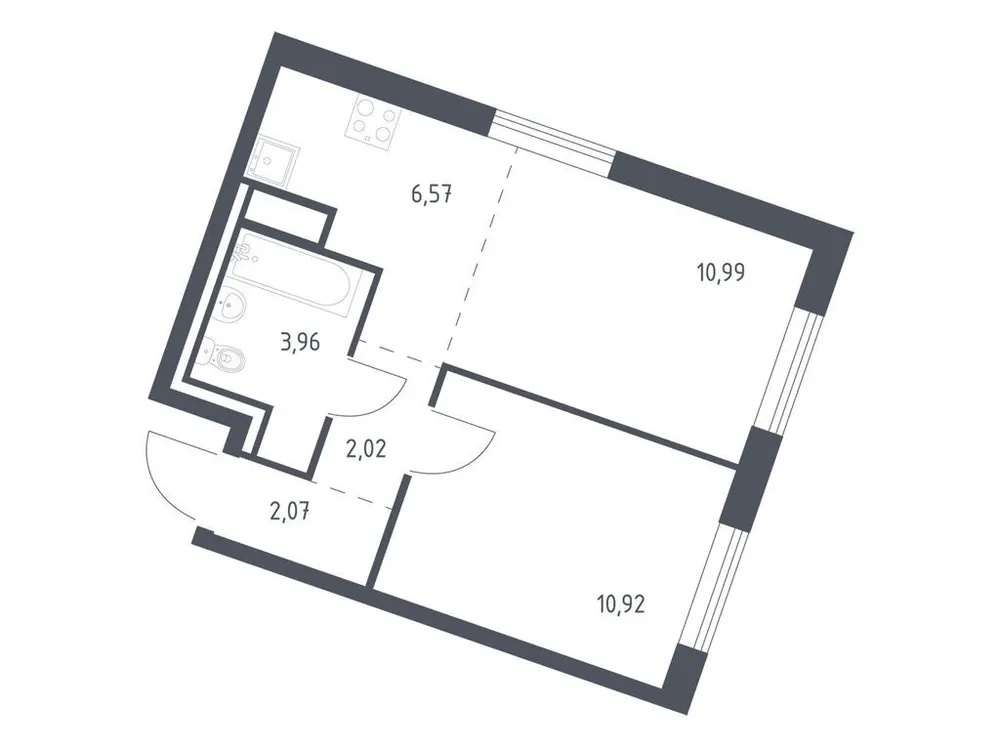 Продается 1-комнатная квартира, 36,5 м² - Фото 1