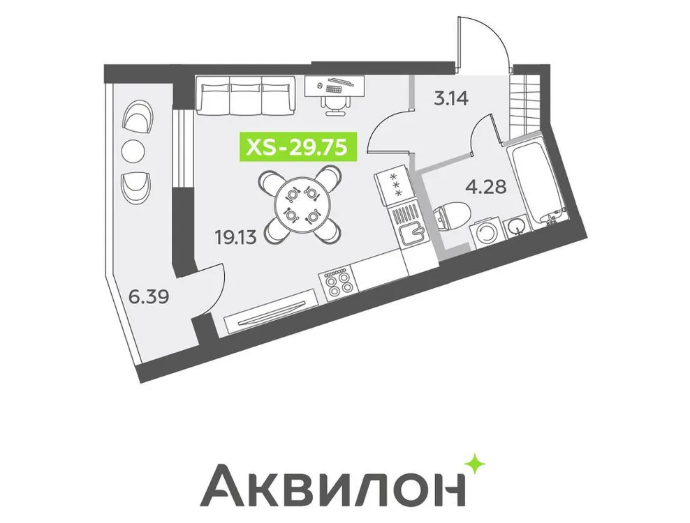 Продается студия, 29,8 м² - Фото 1