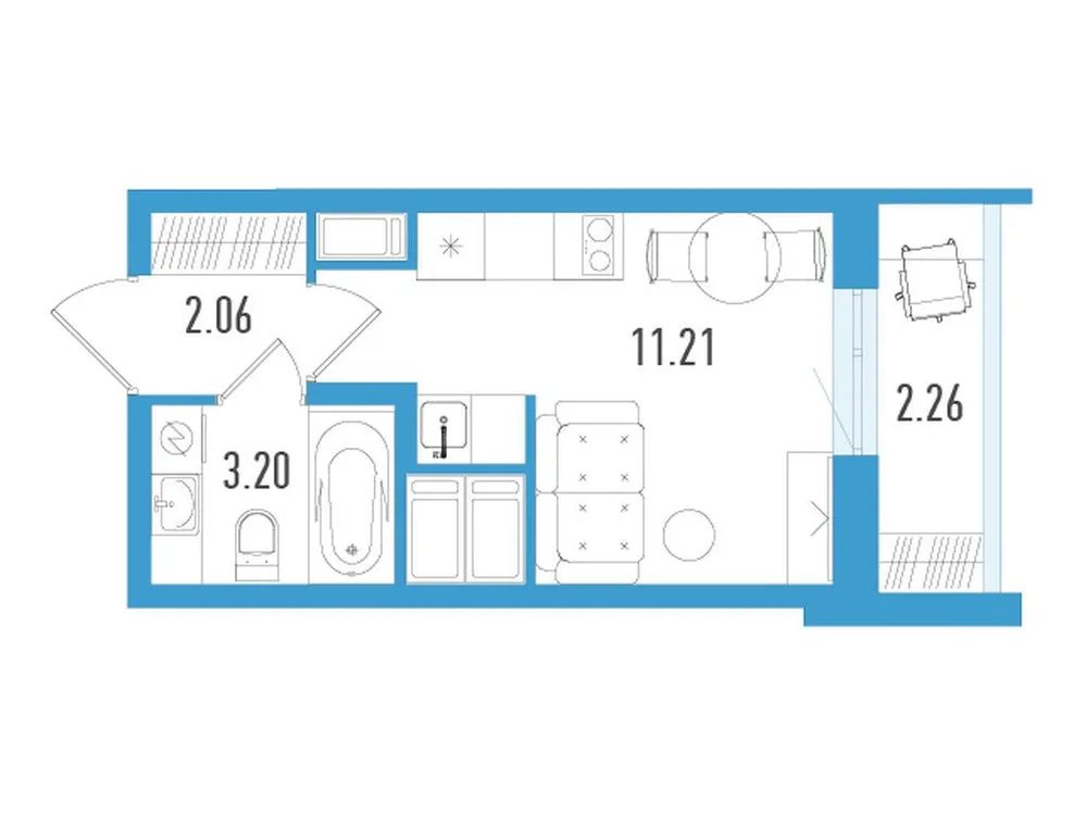 Продается студия, 17,2 м² - Фото 2