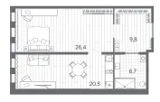 Продается 2-комнатная квартира, 63,4 м² - Фото 1