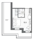 Продается студия, 39,5 м² - Фото 1