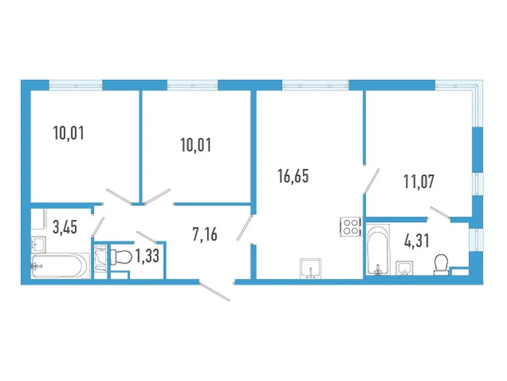 Продается 3-комнатная квартира, 64 м² - Фото 1
