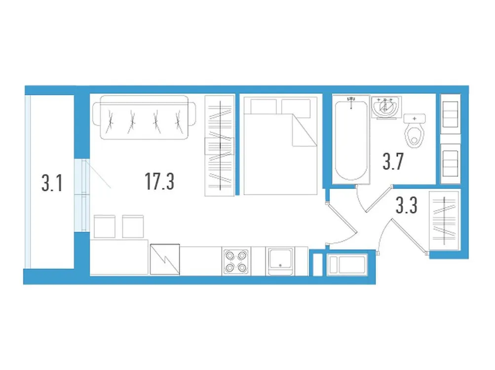 Продается студия, 25,9 м² - Фото 1