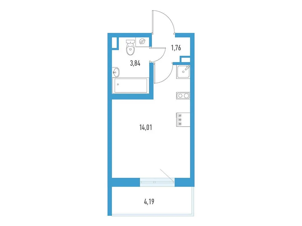 Продается студия, 20,9 м² - Фото 1