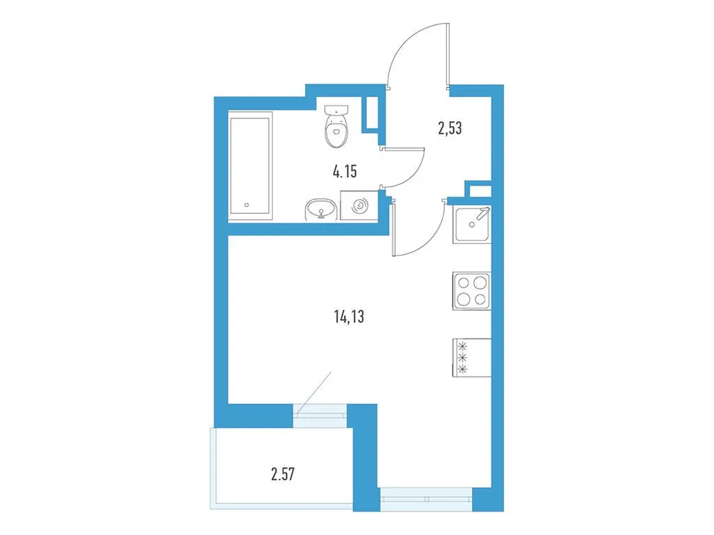 Продается студия, 22,1 м² - Фото 1