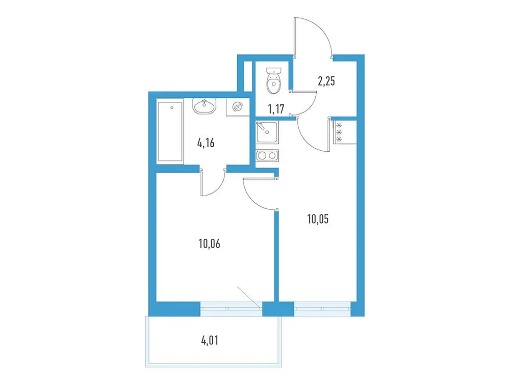 Продается 1-комнатная квартира, 28,9 м² - Фото 1