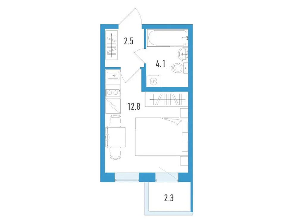Продается студия, 20,1 м² - Фото 1