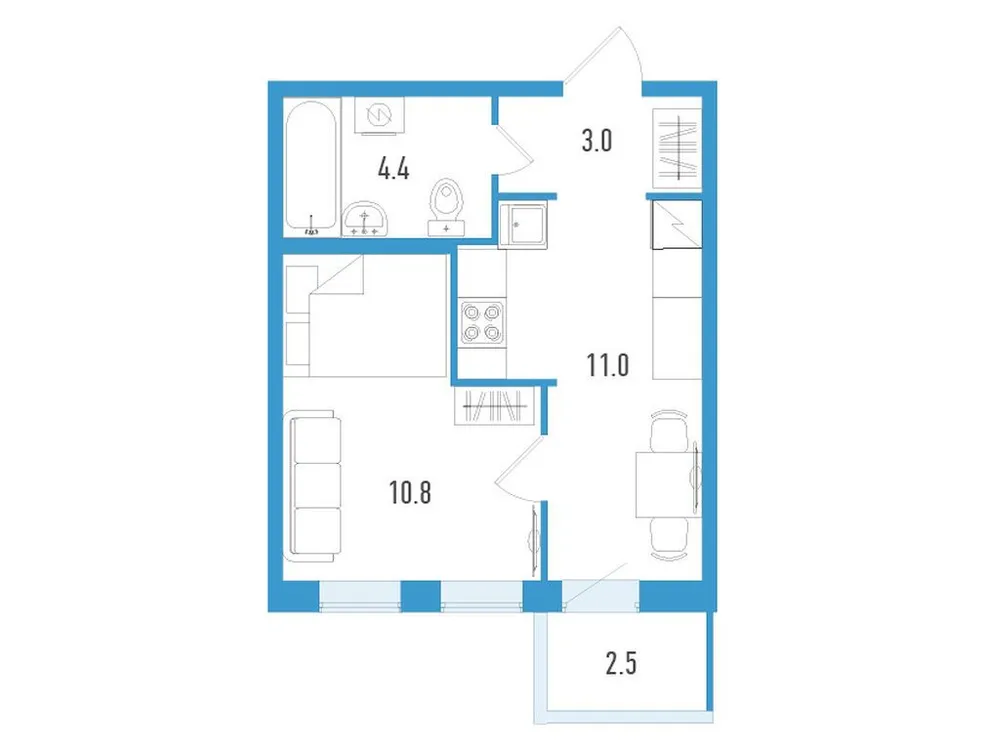 Продается 1-комнатная квартира, 30 м² - Фото 1