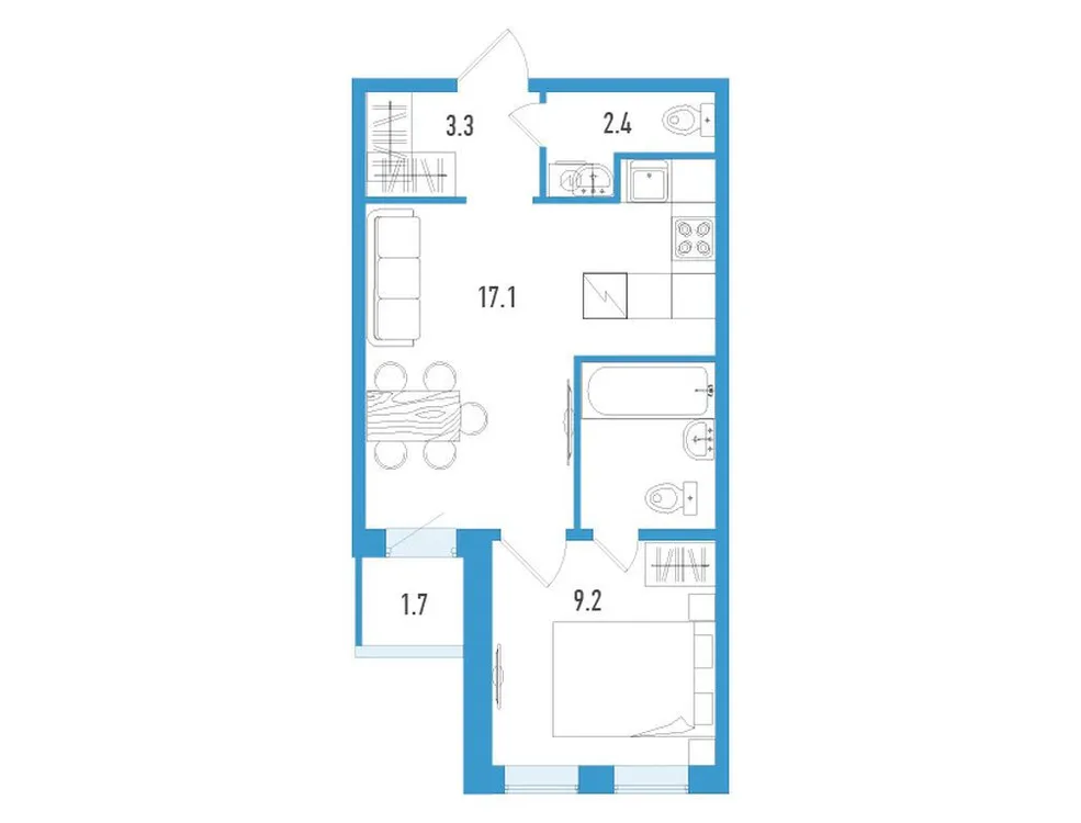 Продается 1-комнатная квартира, 37 м² - Фото 1