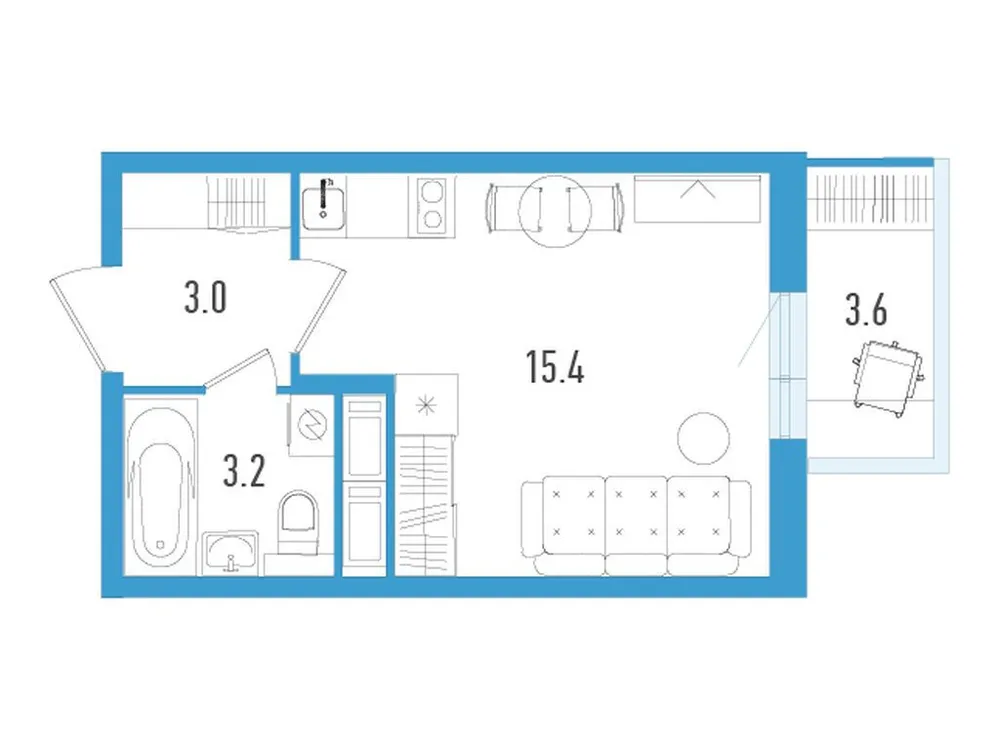 Продается студия, 22,7 м² - Фото 1