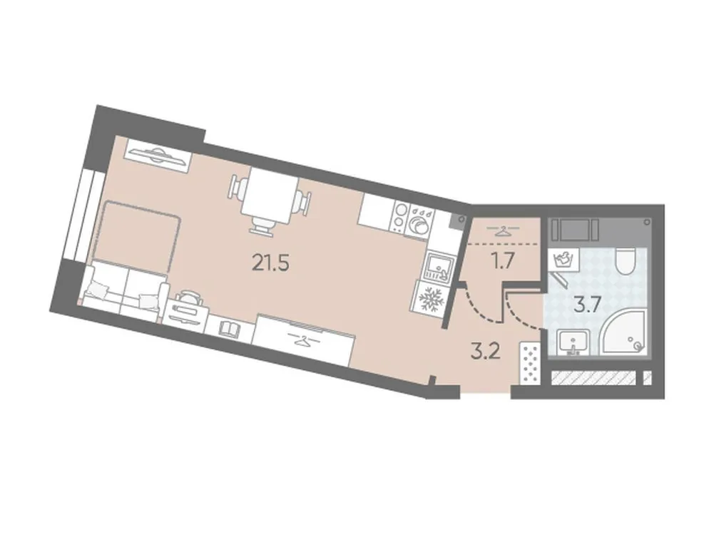 Продается студия, 30,1 м² - Фото 1