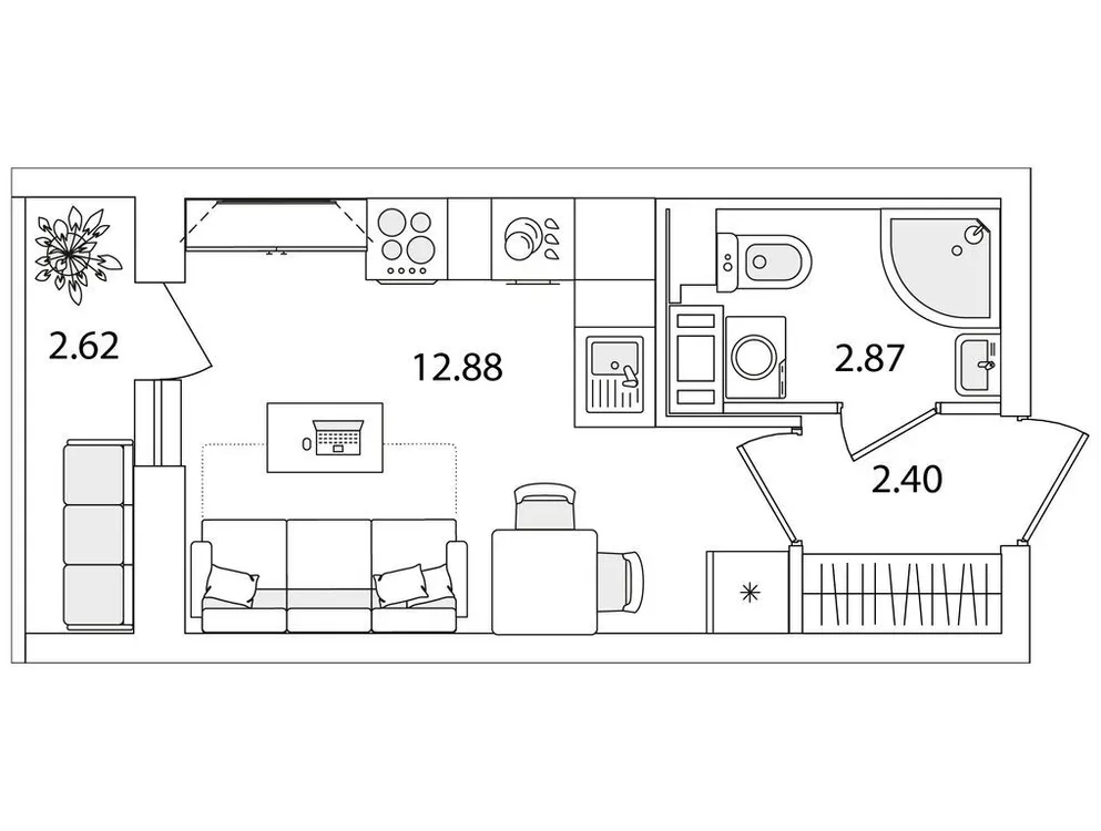 Продается студия, 19,5 м² - Фото 1